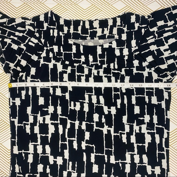 Women’s Merona Black and White Top/Blouse - Picture 3 of 4